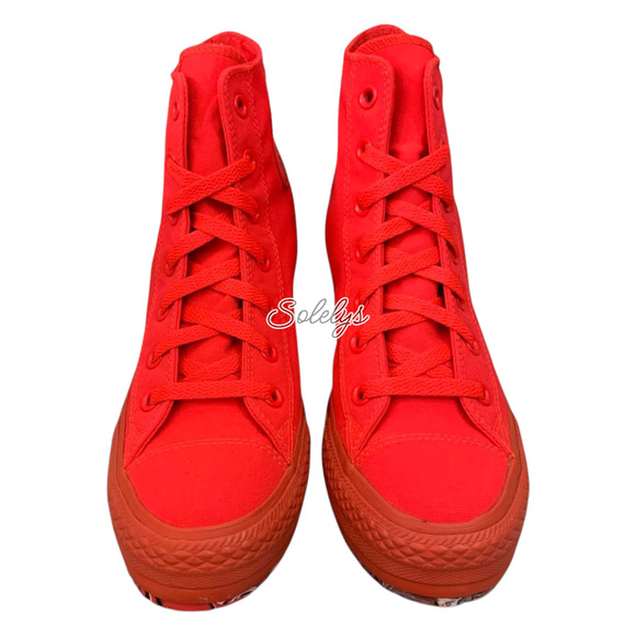 Converse 2013 CTAS Platform Plus Hidden Wedge Bold Pink Red Canvas Sneaker 10 - Picture 3 of 10